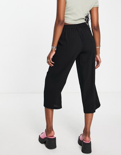 ONLY tie waist culottes in black , 2 of 4