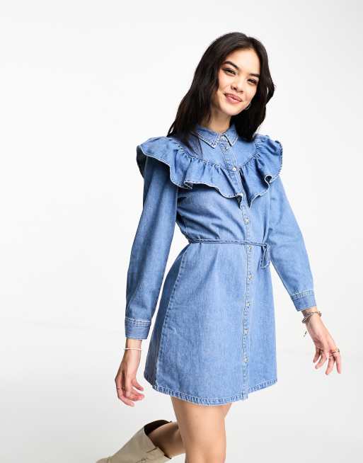 Frill 2025 denim dress