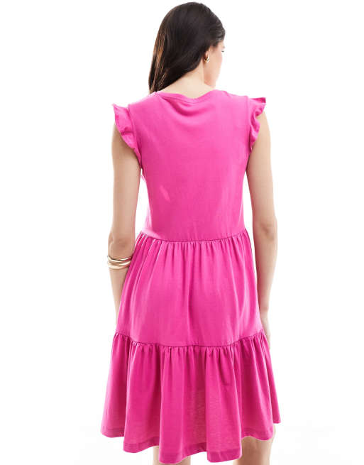 bright pink frill dress Sassy Shortcake Ready To Ruffle Dress