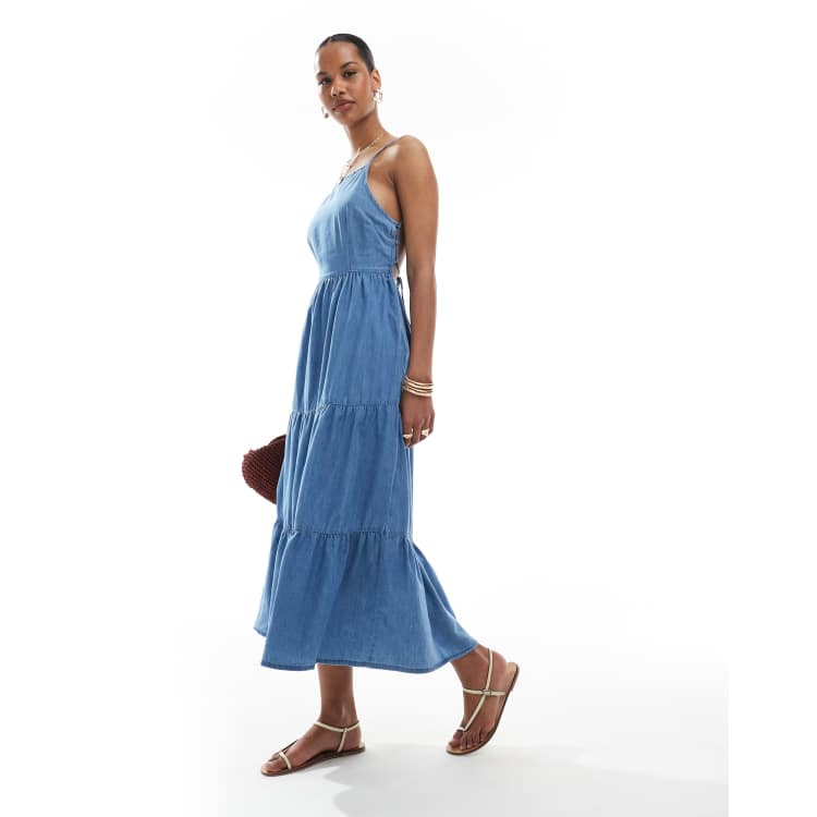 ワンピース organdy tiered cami dress (baby blue) 207930302-1-midblue?$n_750w$&