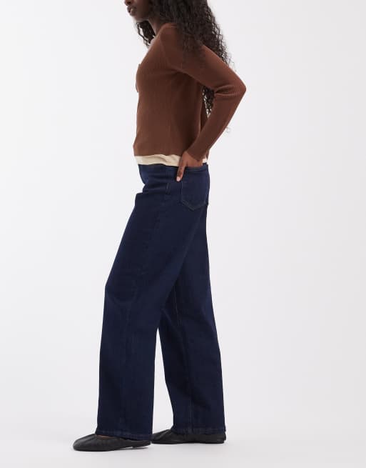 ONLY Tonnie jean droit ample délavé bleu foncé, 2 de 5