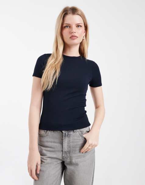 Only - Top aderente a coste blu navy - view 1