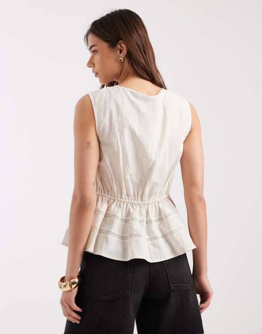 ONLY - Top avec détail noué - Blanc, 4 de 4