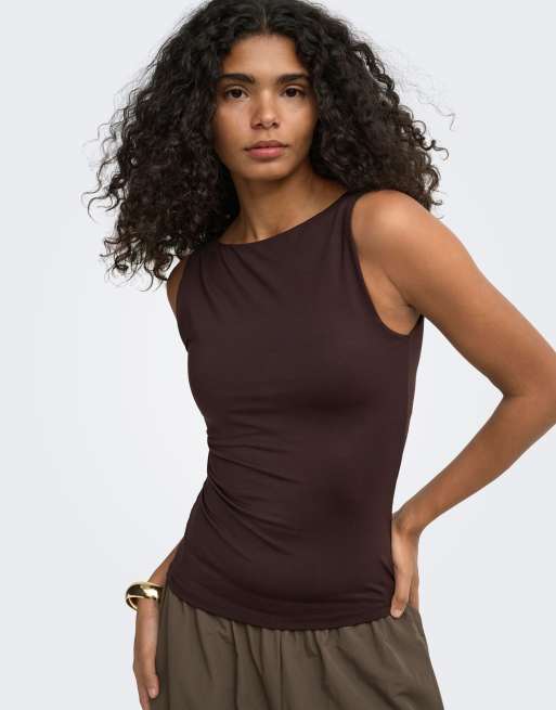 ONLY top brun chocolat, 4 de 7
