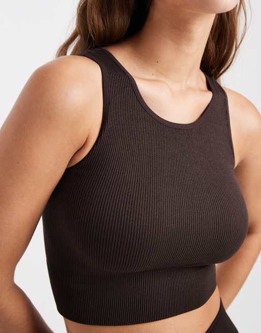 ONLY - Top d'ensemble sans coutures - Marron chocolat, 3 de 4