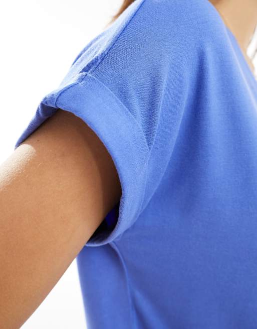 ONLY - Top girocollo a maniche corte blu , 4 di 4
