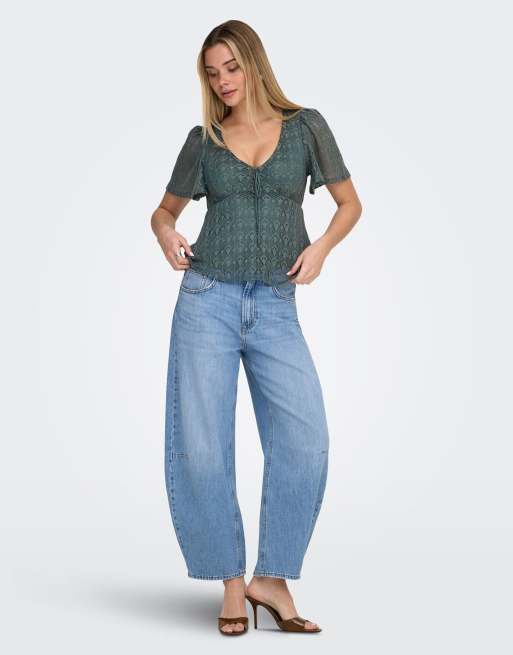 Only – Top w zielonoszarym kolorze, 3 z 7