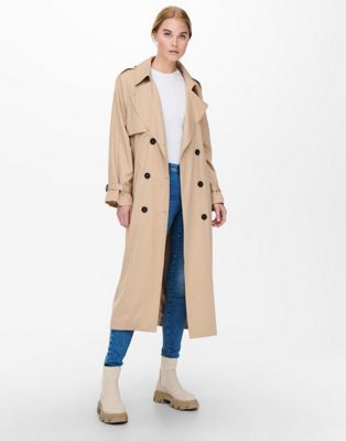 Only trench coat in stone