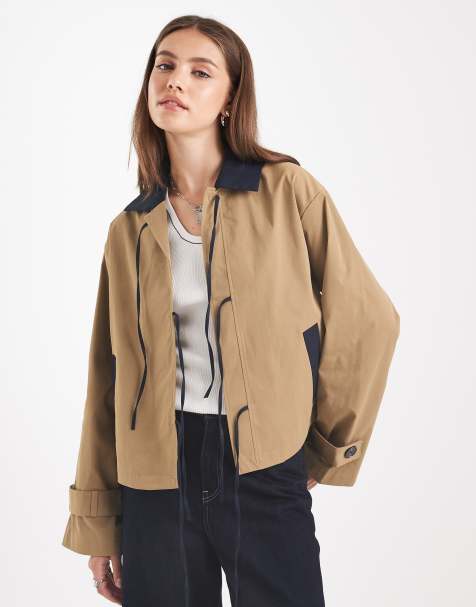 ONLY - Trench corto allacciato sul davanti beige - view 1