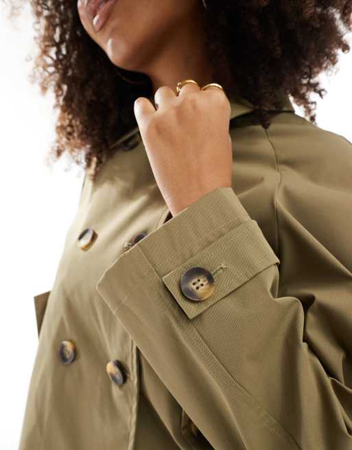 ONLY - Trench taglio corto kaki, 4 di 4