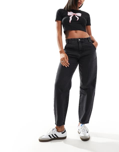 ONLY – Troy – Czarne jeans karotki z wysokim stanem - view 1