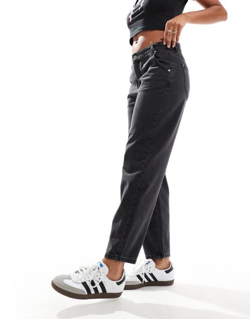 ONLY - Troy - Jeans carrot fit a vita alta neri , 5 di 5