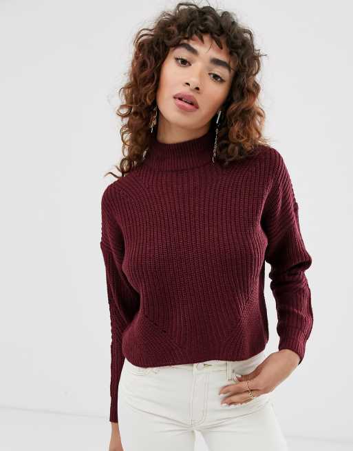 Chunky knit cheap crop jumper