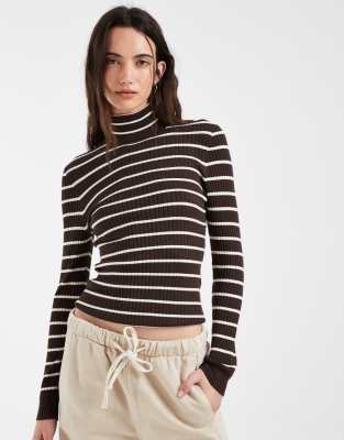 Only Turtleneck Sweater In Brown