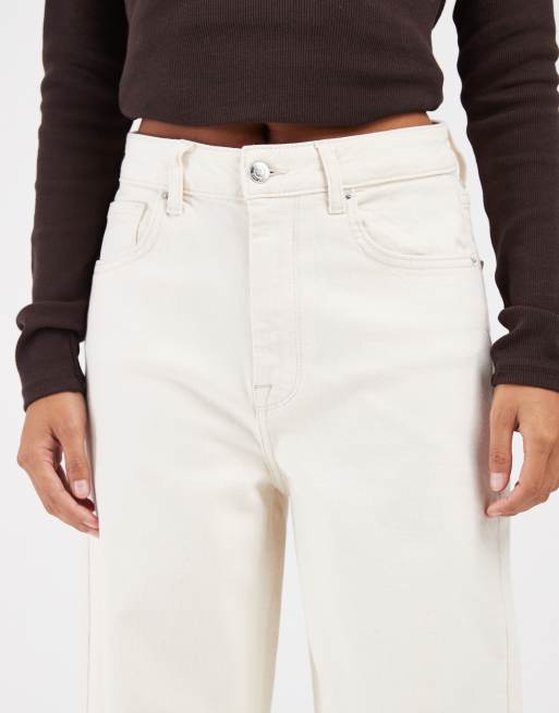 ONLY - Vaqueros Petite Hannah de talle extra alto y pernera ancha en crudo, 5 de 5