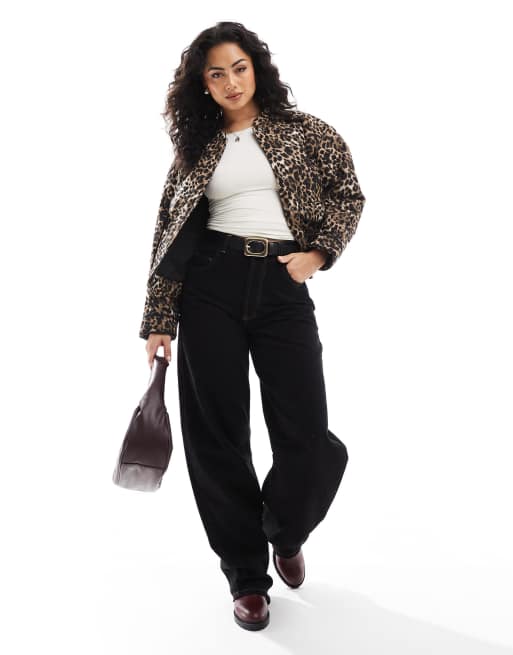 ONLY - Vatteret jakke med leopardprint, 3 af 4