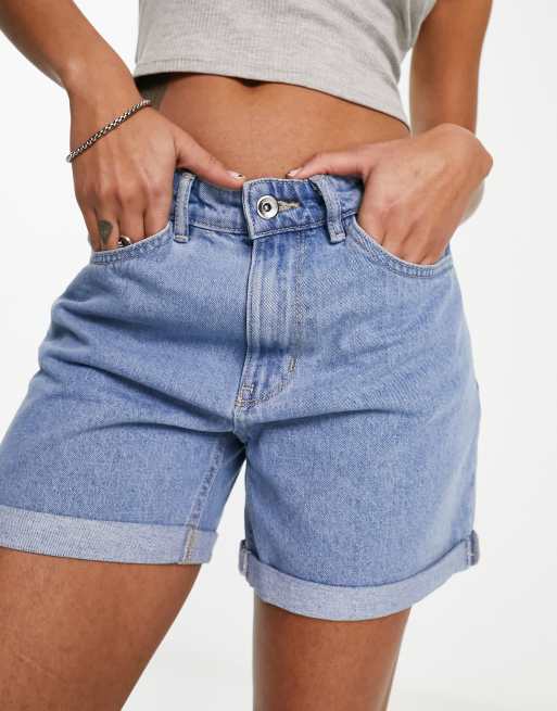 Only - Vega - Denim short met omgeslagen zoom in lichtblauw , 2 van 4