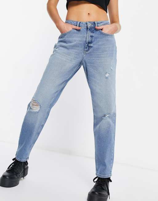 Only - Veneda - Jean mom stretch - Bleu, 4 de 4