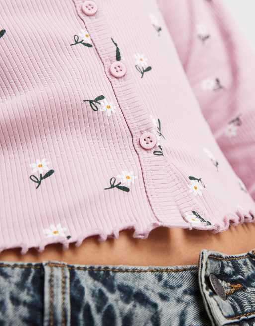 ONLY - Vest met bloemenprint in lichtroze, 4 van 4