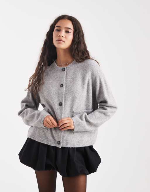 ONLY - Vest met ronde hals en zak voor in lichtgrijs, 2 van 4