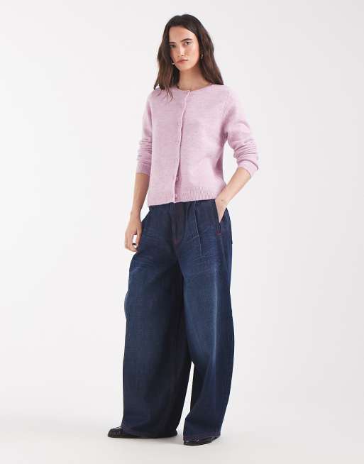 ONLY vest met ronde hals in rozerood, 2 van 4