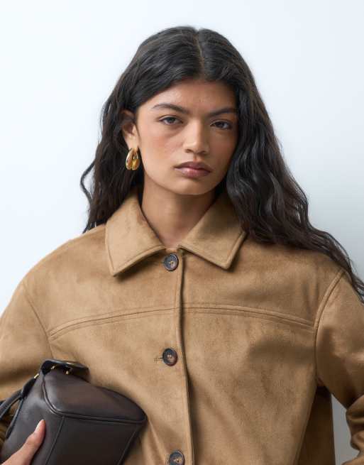 ONLY veste en daim synthétique brun clair, 3 de 4