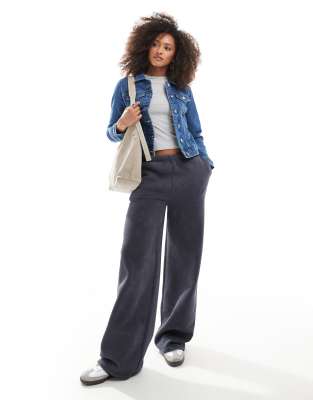 ONLY - Veste en jean ajustée - Bleu moyen délavé