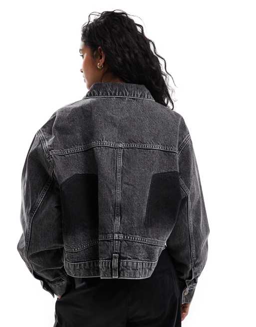 Veste En Jean Only Blue Denim Femme - Taille 40 Noire, Coupe Ample, Style Décontracté