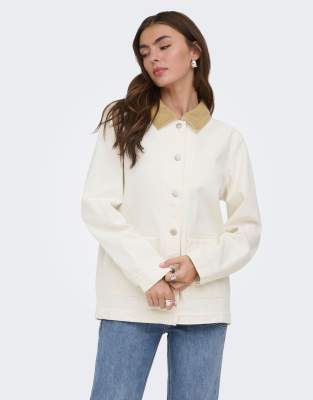 ONLY - Veste en jean - Écru-Neutral