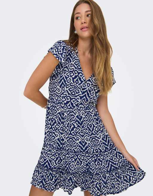 ONLY Vestido azul degradado, 4 de 7