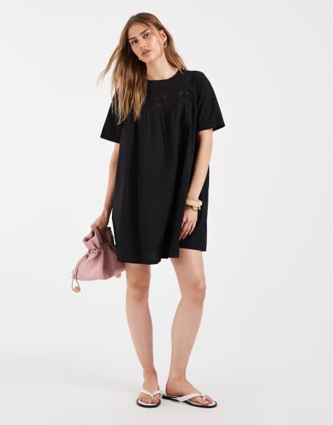 ONLY - Vestito corto a maniche corte nero - view 1