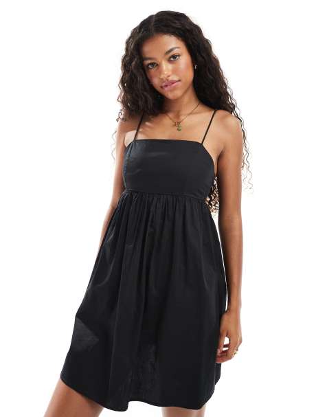 ONLY - Vestito corto nero allacciato sulla schiena con spalline sottili - view 1