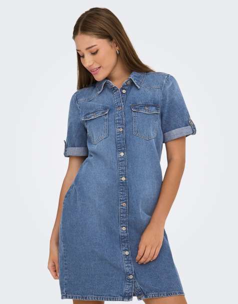 ONLY - Vestito in denim blu medio - view 1
