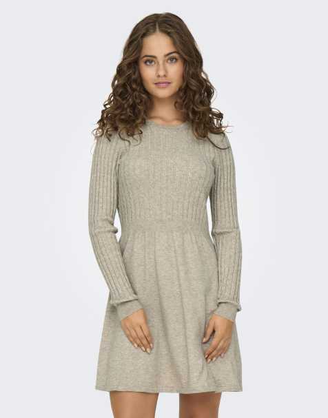 ONLY - Vestito in maglia color weathered teak - view 1