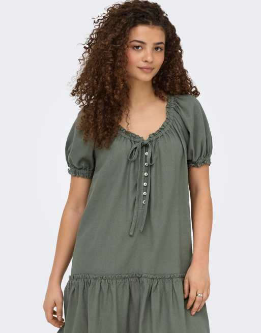 ONLY vestito in verde oliva fumé, 4 di 7