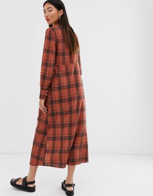 vestito lungo a quadri