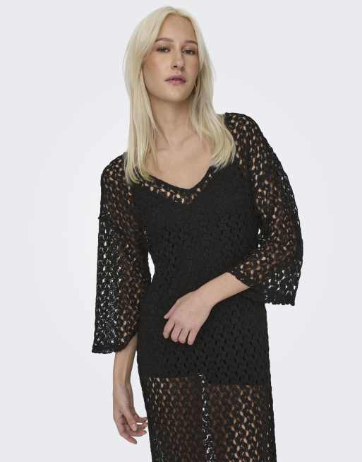 ONLY Vestito nero in pizzo ASOS