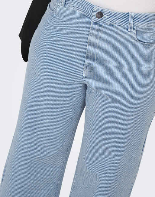 ONLY vida byxor i ljusblå denim, 4 av 7