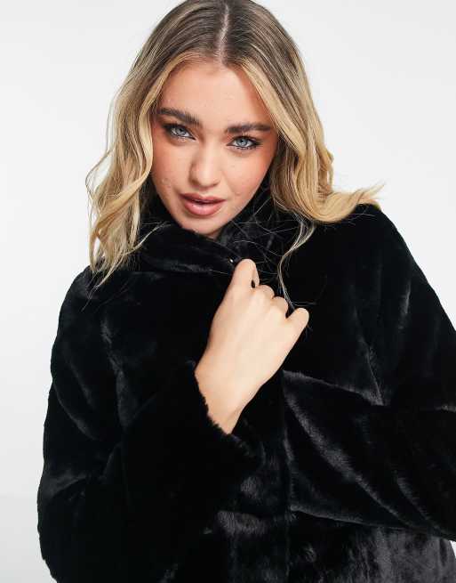 Black fuzzy outlet jacket