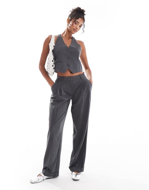 ONLY waistcoat & pants set in dark grey - view 1