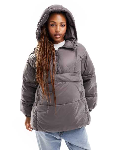 Only – Wattierte Jacke in Grau - view 1