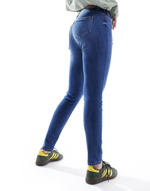 Only - Wauw - Skinny jeans in middenblauw denim , 2 van 5