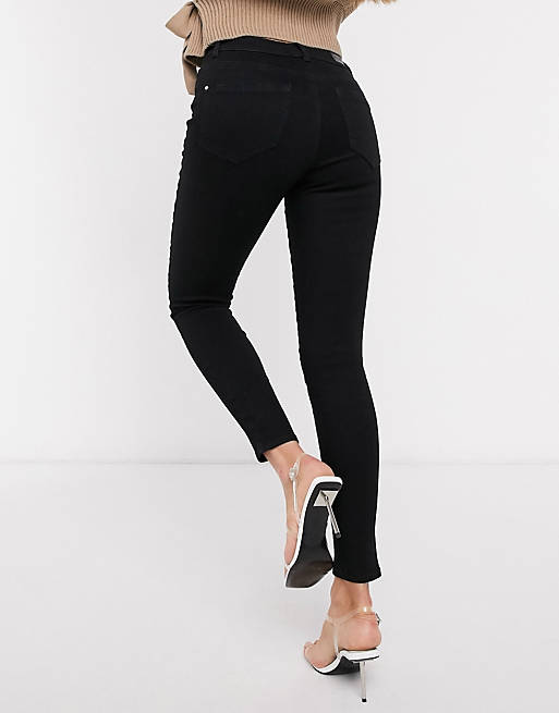 Women Only Wauw skinny jeans with mid waist in black 