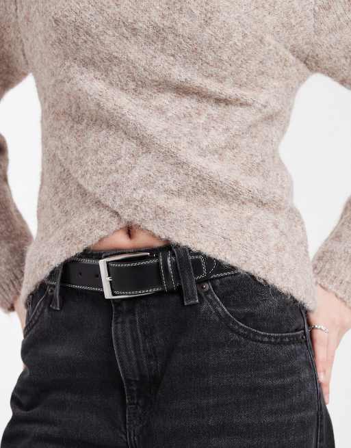 ONLY – Wendbarer Strickpullover in Hellbeige mit Wickeldesign, 3 von 4