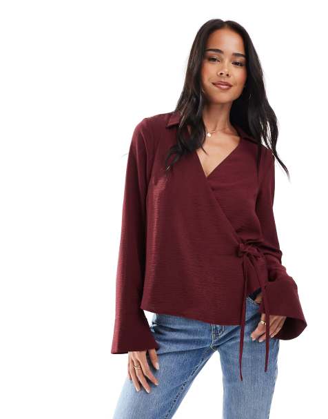 ONLY – Wickelshirt in Rot - view 1