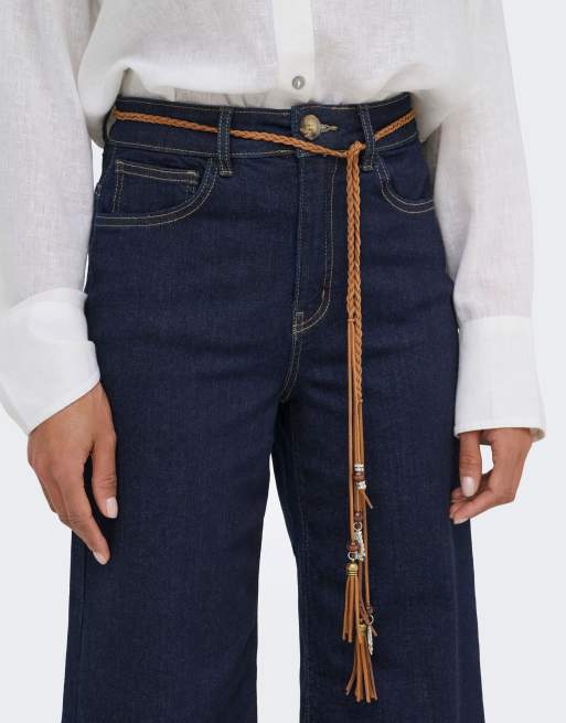 ONLY – Wide-Fit-Jeans aus dunkelblauem Denim, 3 von 7