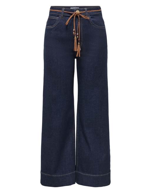 ONLY – Wide-Fit-Jeans aus dunkelblauem Denim, 6 von 7
