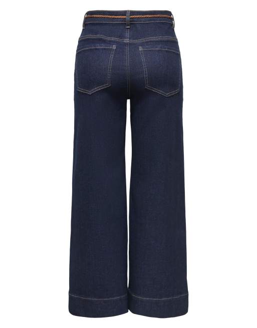 ONLY – Wide-Fit-Jeans aus dunkelblauem Denim, 7 von 7