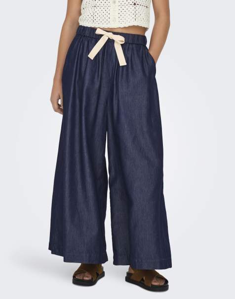 ONLY – Wide-Fit-Jeans aus dunkelblauem Denim - view 1