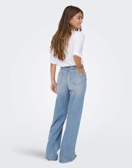 ONLY Wide Fit-jeans i lyseblå denim, 2 af 7